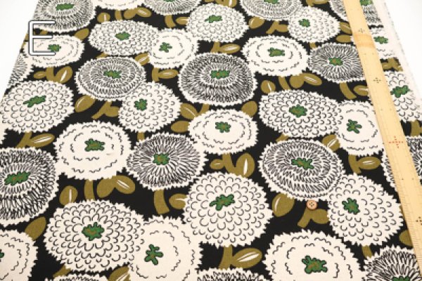 Photo4: 【1米 價格】🟤日本製｜💢 非 現貨｜🇯🇵 日本製｜85% 棉 15% 麻｜大花朵 ｜2025年 11月 (4)