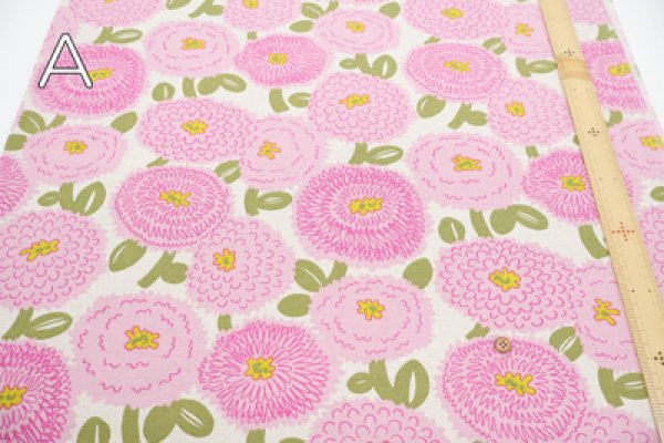 Photo8: 【1米 價格】🟤日本製｜💢 非 現貨｜🇯🇵 日本製｜85% 棉 15% 麻｜大花朵 ｜2025年 11月 (8)