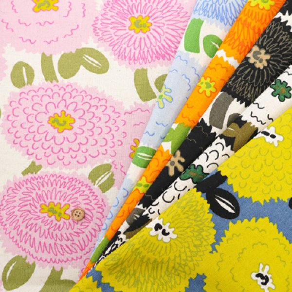 Photo1: 【1米 價格】🟤日本製｜💢 非 現貨｜🇯🇵 日本製｜85% 棉 15% 麻｜大花朵 ｜2025年 11月 (1)