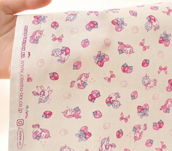 Photo3: 【1米 價格】🟡日本製｜💢 非 現貨｜🇯🇵 日本製｜100% 棉 ~ 牛津布｜Unicorn🍓strawberry｜2025年 11月 (3)