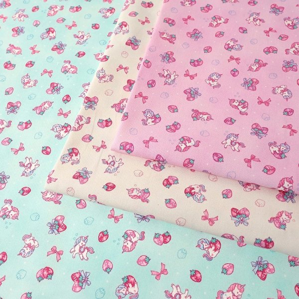Photo1: 【1米 價格】🟡日本製｜💢 非 現貨｜🇯🇵 日本製｜100% 棉 ~ 牛津布｜Unicorn🍓strawberry｜2025年 11月 (1)