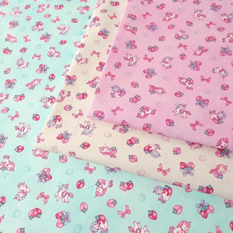 Photo1: 【1米 價格】🟡日本製｜💢 非 現貨｜🇯🇵 日本製｜100% 棉 ~ 牛津布｜Unicorn🍓strawberry｜2025年 11月 (1)