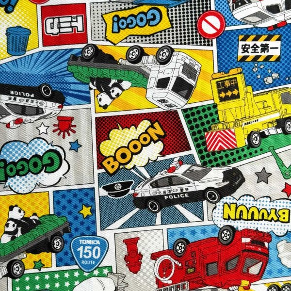 Photo1: 【1米 價格】🟣日本製｜💢 非 現貨｜🇯🇵 日本製｜100% 棉 ~ 牛津布｜Tomica 消防車，救護車，警車｜2025年 12月 (1)