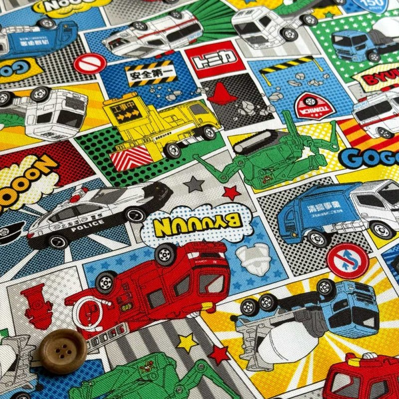 Photo4: 【1米 價格】🟣日本製｜💢 非 現貨｜🇯🇵 日本製｜100% 棉 ~ 牛津布｜Tomica 消防車，救護車，警車｜2025年 12月 (4)