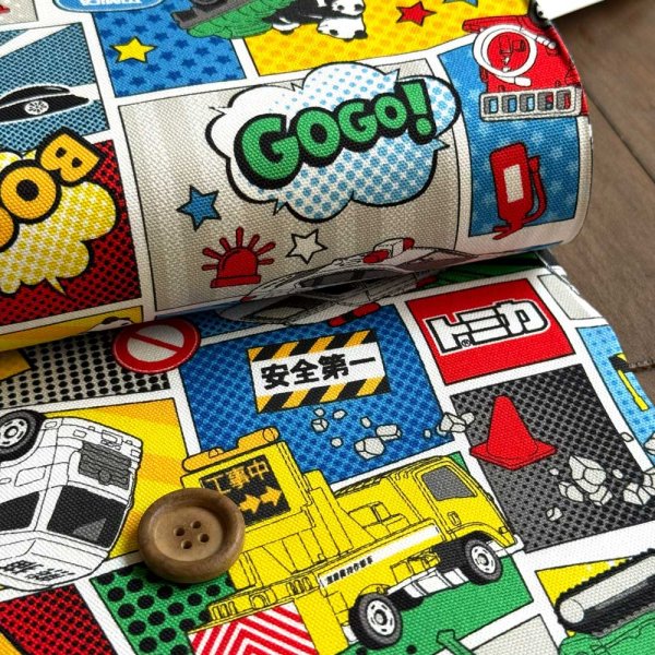 Photo3: 【1米 價格】🟣日本製｜💢 非 現貨｜🇯🇵 日本製｜100% 棉 ~ 牛津布｜Tomica 消防車，救護車，警車｜2025年 12月 (3)