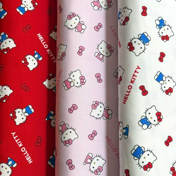 Photo2: 【1米 價格】🟣日本製｜💢 非 現貨｜🇯🇵 日本製｜100% 棉 ~ 牛津布｜Sanrio Hello Kitty｜2025年 11月 (2)