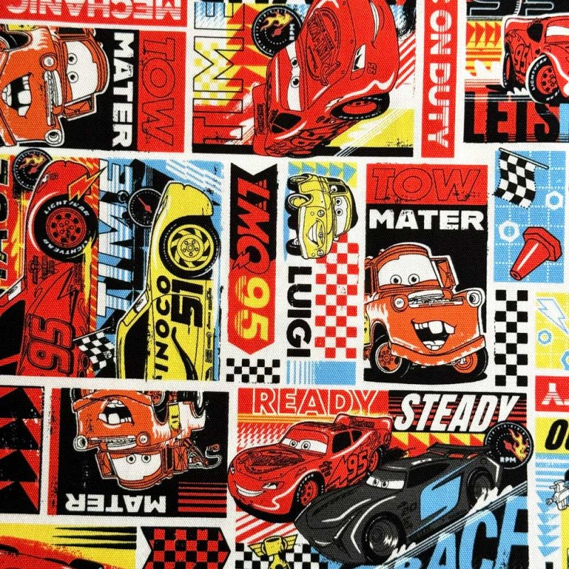 Photo1: 【1米 價格】🟣日本製｜💢 非 現貨｜🇯🇵 日本製｜100% 棉 ~ 牛津布｜Disney Cars｜2025年 12月 (1)