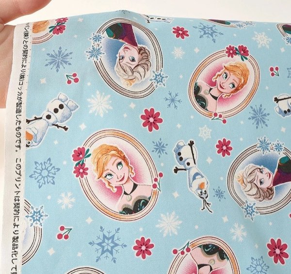 Photo4: 【1米 價格】🟣日本製｜💢 非 現貨｜🇯🇵 日本製｜100% 棉 ~ 牛津布｜Disney 冰雪奇緣 Elsa & Anna｜2025年 12月 (4)