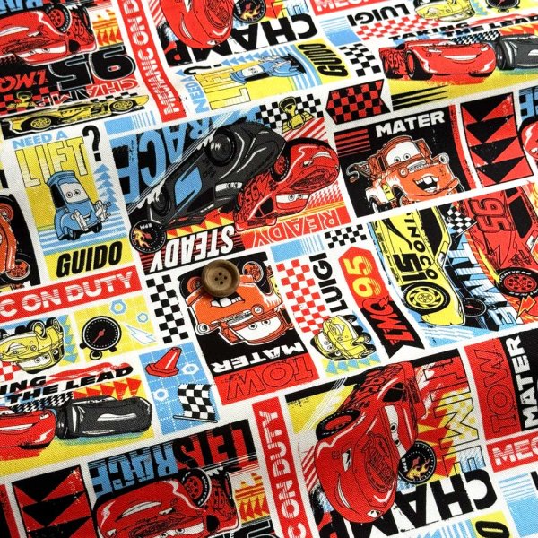 Photo4: 【1米 價格】🟣日本製｜💢 非 現貨｜🇯🇵 日本製｜100% 棉 ~ 牛津布｜Disney Cars｜2025年 12月 (4)