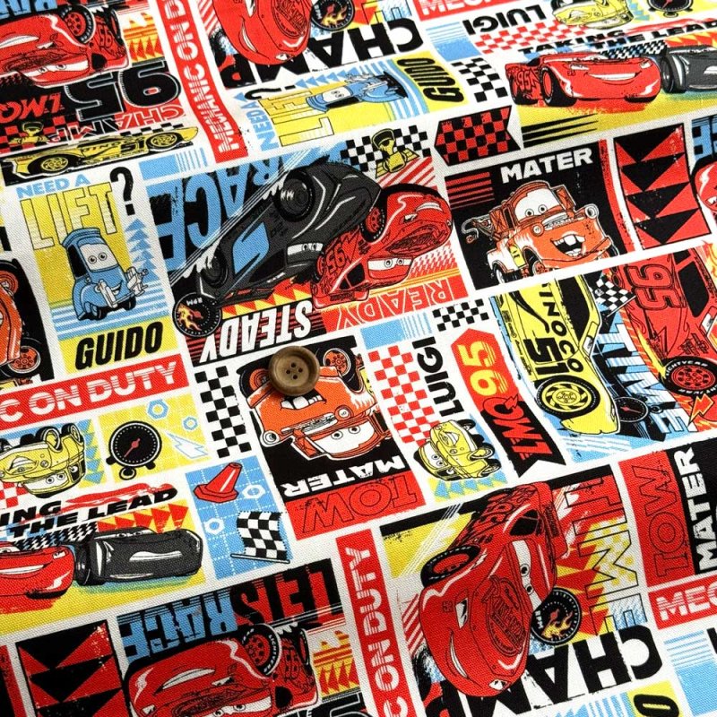 Photo4: 【1米 價格】🟣日本製｜💢 非 現貨｜🇯🇵 日本製｜100% 棉 ~ 牛津布｜Disney Cars｜2025年 12月 (4)