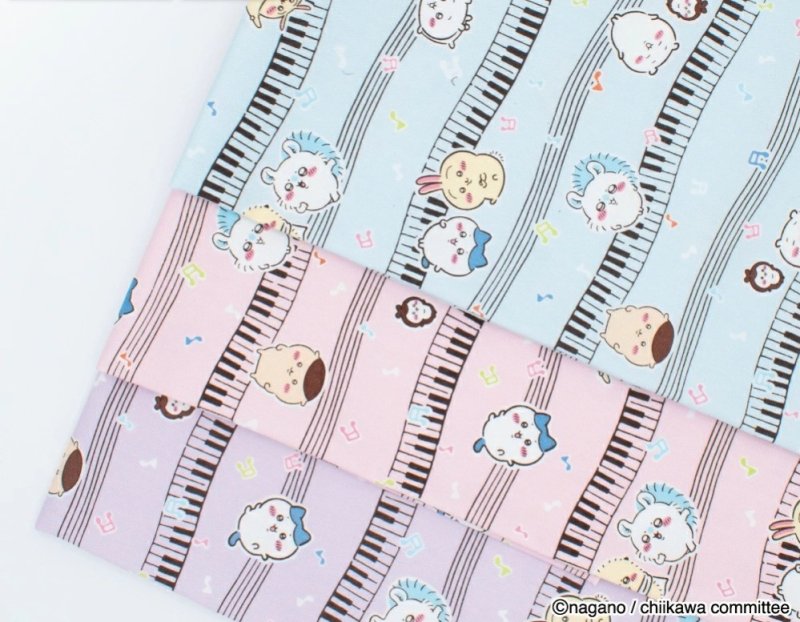 Photo1: 【1米 價格】🔵日本製｜💢 非 現貨｜🇯🇵 日本製｜100% 棉 ~ 牛津布｜Chiikawa 音樂｜2025年 12月 (1)