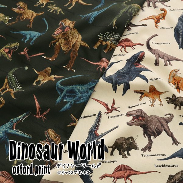 Photo1: 【1米 價格】🟡日本製｜💢 非 現貨｜🇯🇵 日本製｜100% 棉 ~ 牛津布｜恐龍 Dinosaur｜2025年 12月 (1)