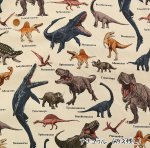 Photo3: 【1米 價格】🟡日本製｜💢 非 現貨｜🇯🇵 日本製｜100% 棉 ~ 牛津布｜恐龍 Dinosaur｜2025年 12月 (3)