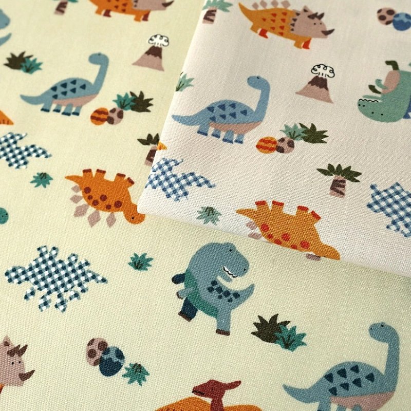 Photo1: 【1米 價格】🔴日本製｜💢 非 現貨｜🇯🇵 日本製｜100% 棉 ~ 薄棉｜Nuance Kids 可愛恐龍 Dinosaur｜2025年 12月 (1)