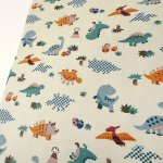 Photo3: 【1米 價格】🔴日本製｜💢 非 現貨｜🇯🇵 日本製｜100% 棉 ~ 薄棉｜Nuance Kids 可愛恐龍 Dinosaur｜2025年 12月 (3)
