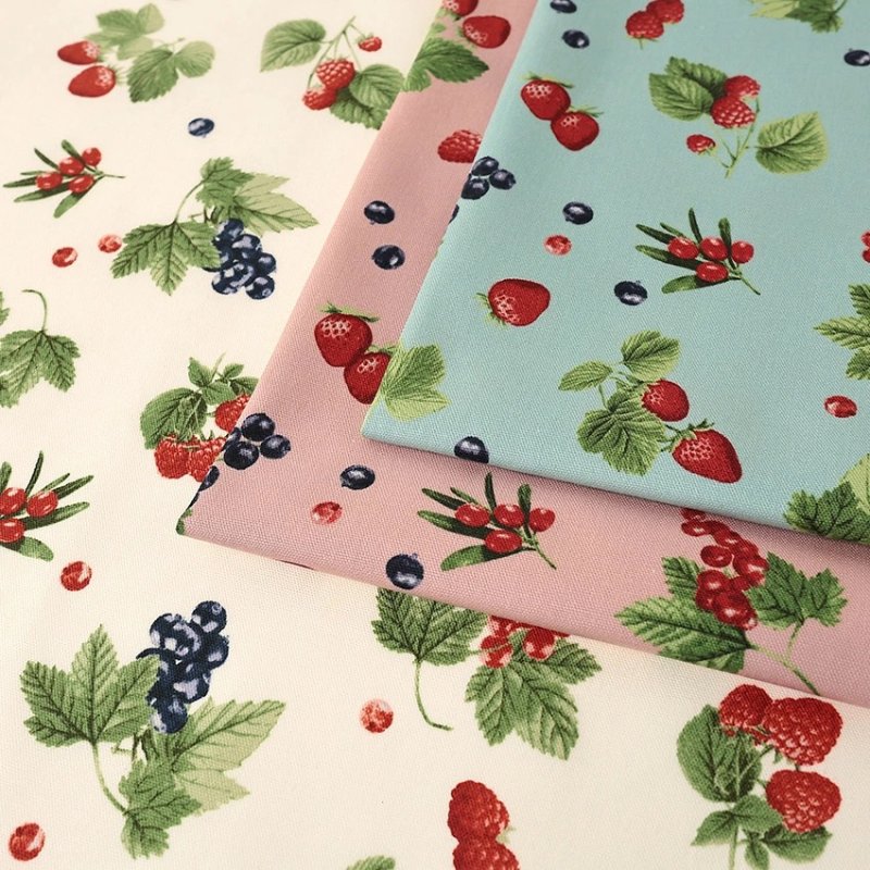 Photo1: 【1米 價格】🔴日本製｜💢 非 現貨｜🇯🇵 日本製｜100% 棉 ~ 牛津布｜漿果圖案｜2025年 12月 (1)