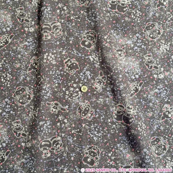 Photo2: 【1米 價格】🟣日本製｜💢 非 現貨｜🇯🇵 日本製｜100% 棉 ~ "Liberty" 偏薄、軟｜Little Twin Stars 50th Anniversary Collection｜Constellation Sky｜Sanrio Little Twin Stars、Hello Kitty、My Melody｜2025年 12月 (2)