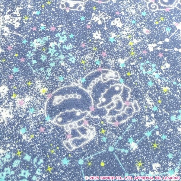 Photo1: 【1米 價格】🟣日本製｜💢 非 現貨｜🇯🇵 日本製｜100% 棉 ~ "Liberty" 偏薄、軟｜Little Twin Stars 50th Anniversary Collection｜Constellation Sky｜Sanrio Little Twin Stars、Hello Kitty、My Melody｜2025年 12月 (1)