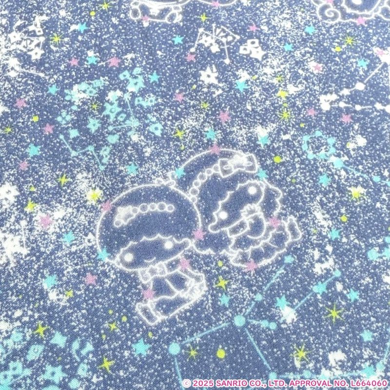 Photo1: 【1米 價格】🟣日本製｜💢 非 現貨｜🇯🇵 日本製｜100% 棉 ~ "Liberty" 偏薄、軟｜Little Twin Stars 50th Anniversary Collection｜Constellation Sky｜Sanrio Little Twin Stars、Hello Kitty、My Melody｜2025年 12月 (1)