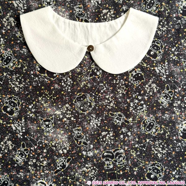 Photo4: 【1米 價格】🟣日本製｜💢 非 現貨｜🇯🇵 日本製｜100% 棉 ~ "Liberty" 偏薄、軟｜Little Twin Stars 50th Anniversary Collection｜Constellation Sky｜Sanrio Little Twin Stars、Hello Kitty、My Melody｜2025年 12月 (4)