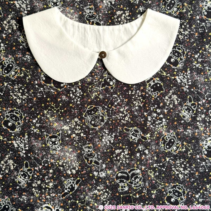 Photo4: 【1米 價格】🟡日本製｜💢 非 現貨｜🇯🇵 日本製｜100% 棉 ~ "Liberty" 偏薄、軟｜Little Twin Stars 50th Anniversary Collection｜Constellation Sky｜Sanrio Little Twin Stars、Hello Kitty、My Melody｜2025年 12月 (4)