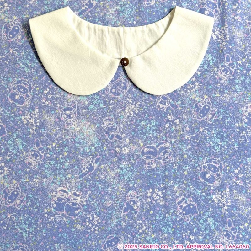 Photo4: 【1米 價格】🟣日本製｜💢 非 現貨｜🇯🇵 日本製｜100% 棉 ~ "Liberty" 偏薄、軟｜Little Twin Stars 50th Anniversary Collection｜Constellation Sky｜Sanrio Little Twin Stars、Hello Kitty、My Melody｜2025年 12月 (4)