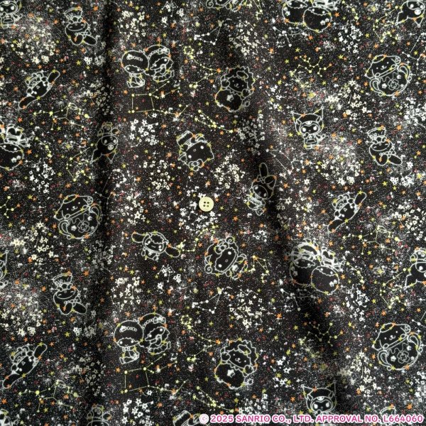 Photo2: 【1米 價格】🟣日本製｜💢 非 現貨｜🇯🇵 日本製｜100% 棉 ~ "Liberty" 偏薄、軟｜Little Twin Stars 50th Anniversary Collection｜Constellation Sky｜Sanrio Little Twin Stars、Hello Kitty、My Melody｜2025年 12月 (2)