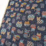 Photo6: 【1米 價格】🔴日本製｜💢 非 現貨｜🇯🇵 日本製｜100% 棉 ~ 薄｜復古金色貓咪 不規則紗線｜2025年 12月 (6)