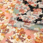 Photo1: 【1米 價格】🔴日本製｜💢 非 現貨｜🇯🇵 日本製｜100% 棉 ~ 薄｜金粉 日式花卉 和風｜2025年 12月 (1)