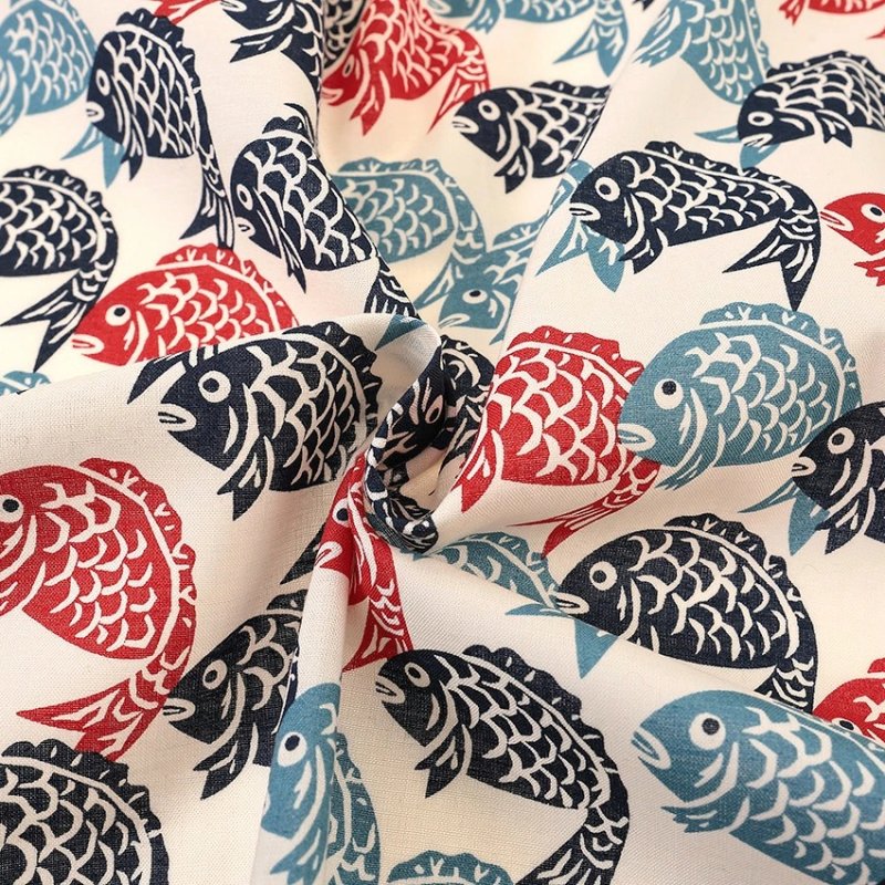 Photo5: 【1米 價格】🔴日本製｜💢 非 現貨｜🇯🇵 日本製｜100% 棉 ~ 薄｜鯛魚燒 和風 寓意吉祥 懷舊 ｜2025年 12月 (5)