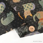 Photo4: 【1米 價格】🔴日本製｜💢 非 現貨｜🇯🇵 日本製｜100% 棉 ~ 薄｜復古金色貓咪 不規則紗線｜2025年 12月 (4)