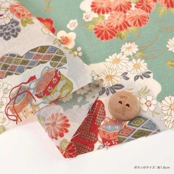 Photo5: 【1米 價格】🔴日本製｜💢 非 現貨｜🇯🇵 日本製｜100% 棉 ~ 薄｜金粉 日式花卉 和風｜2025年 12月 (5)