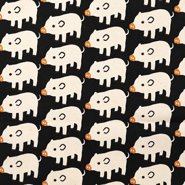 Photo8: 【1米 價格】🟤🔴日本製｜💢 非 現貨｜🇯🇵 日本製｜100% 棉 ~ 牛津布｜小豬 動物｜2025年 9月 (8)