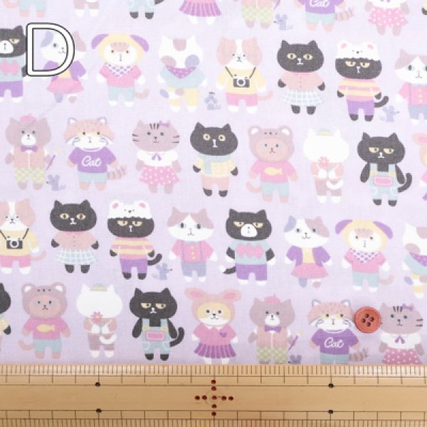 Photo4: 【1米 價格】🟡日本製｜💢 非 現貨｜🇯🇵 日本製｜100% 棉 ~ 薄棉｜Nuance Kids 貓 動物｜2025年 12月 (4)