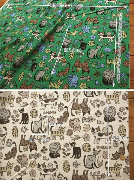 Photo3: 【1米 價格】🟫日本製｜💢 非 現貨｜🇯🇵 日本製｜85% 棉 15% 麻｜動物 花與貓｜2025年 12月 (3)