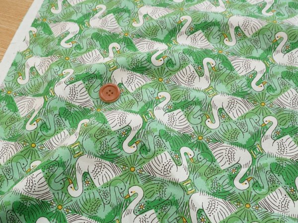 Photo3: 【1米 價格】🟤日本製｜💢 非 現貨｜🇯🇵 日本製｜100% 棉 ~ 牛津布｜YUWA 有輪商店 天鵝湖 Swi Swi Swan｜2025年 (3)