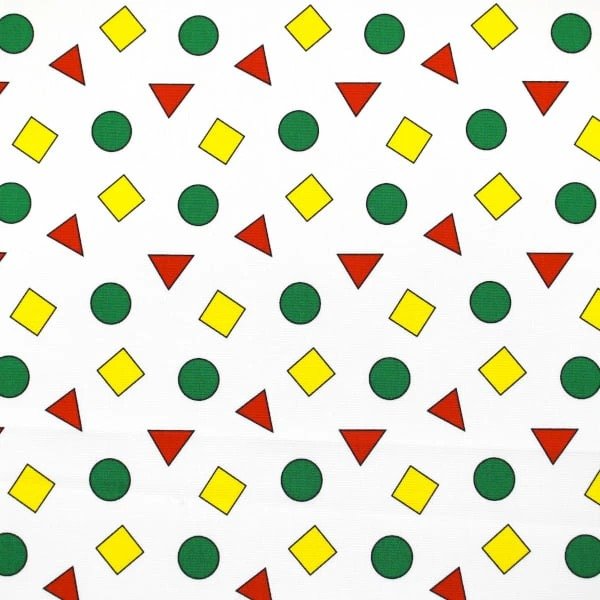 Photo6: 【1米 價格】日本製｜💢 非 現貨｜🇯🇵 日本製｜100% 棉 ~ 牛津布｜睡衣圖案 🟢🔺🟨｜2025年 (6)