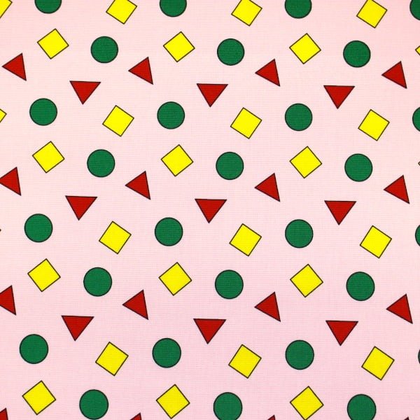 Photo8: 【1米 價格】日本製｜💢 非 現貨｜🇯🇵 日本製｜100% 棉 ~ 牛津布｜睡衣圖案 🟢🔺🟨｜2025年 (8)