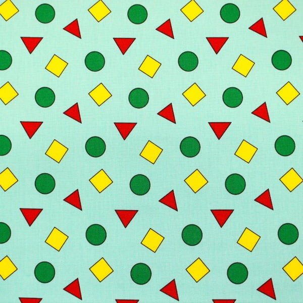 Photo7: 【1米 價格】日本製｜💢 非 現貨｜🇯🇵 日本製｜100% 棉 ~ 牛津布｜睡衣圖案 🟢🔺🟨｜2025年 (7)