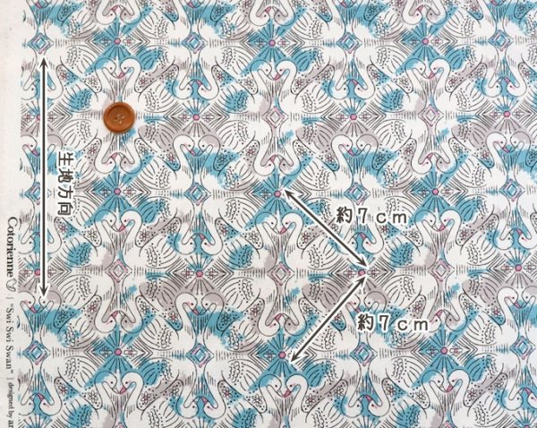 Photo4: 【1米 價格】🟤日本製｜💢 非 現貨｜🇯🇵 日本製｜100% 棉 ~ 牛津布｜YUWA 有輪商店 天鵝湖 Swi Swi Swan｜2025年 (4)