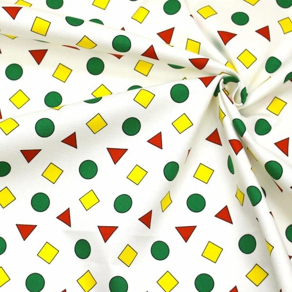 Photo5: 【1米 價格】日本製｜💢 非 現貨｜🇯🇵 日本製｜100% 棉 ~ 牛津布｜睡衣圖案 🟢🔺🟨｜2025年 (5)