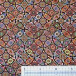 Photo5: 【1米 價格】🟨日本製｜💢 非 現貨｜🇯🇵 日本製｜100% 棉 ~ 薄｜FUWARI 染布 萬花筒花朵 和風｜2025年 (5)