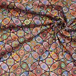 Photo7: 【1米 價格】🟨日本製｜💢 非 現貨｜🇯🇵 日本製｜100% 棉 ~ 薄｜FUWARI 染布 萬花筒花朵 和風｜2025年 (7)