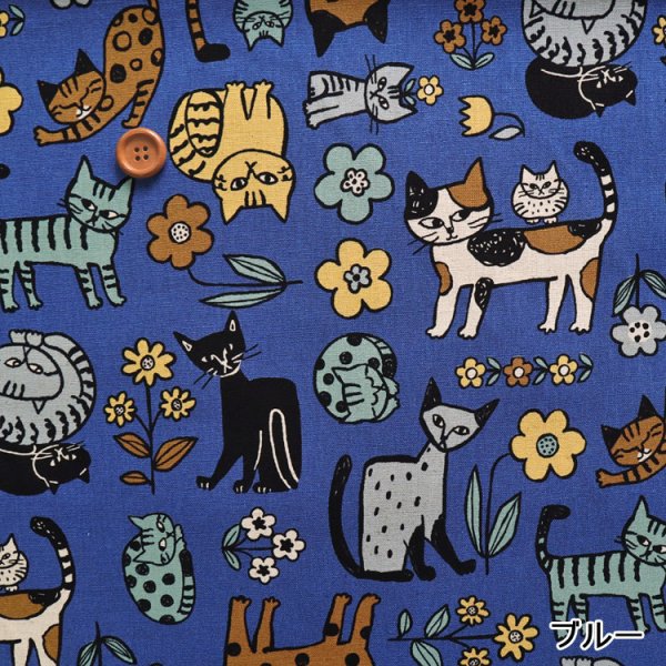 Photo8: 【1米 價格】🟤日本製｜💢 非 現貨｜🇯🇵 日本製｜85% 棉 15% 麻｜動物 花與貓｜2025年 12月 (8)