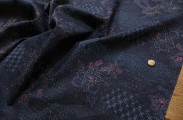 Photo4: 【1米 價格】🟫日本製｜💢 非 現貨｜🇯🇵 日本製｜100 % 棉 紬布 薄｜日式花卉｜2025年 12月 (4)