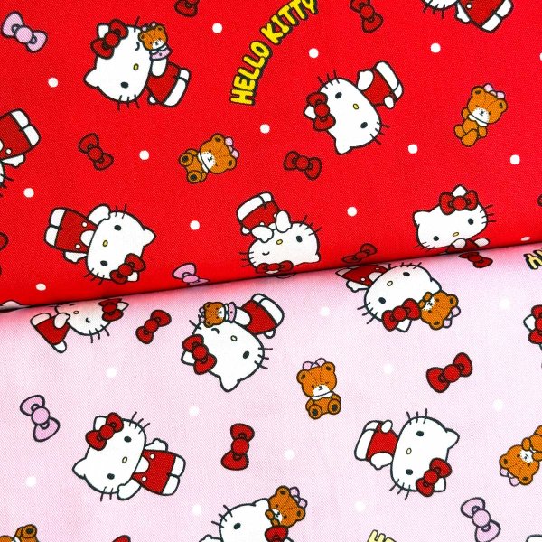 Photo1: 【1米 價格】🟣日本製｜💢 非 現貨｜🇯🇵 日本製｜100% 棉 ~ 牛津布｜Sanrio Hello Kitty｜2026年 1月 (1)