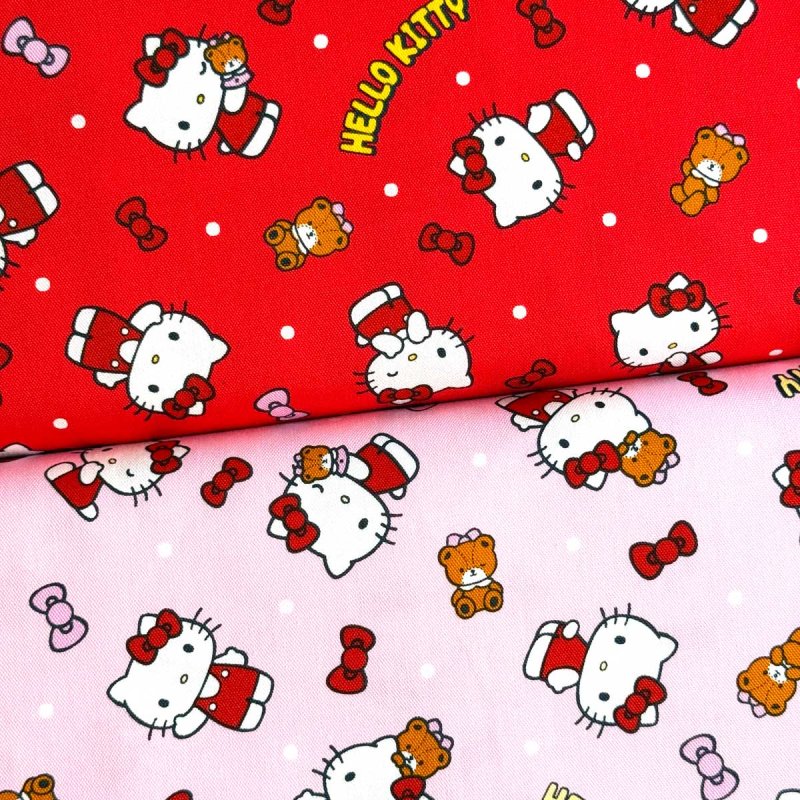 Photo1: 【1米 價格】🟣日本製｜💢 非 現貨｜100% 棉 ~ 牛津布｜Sanrio Hello Kitty｜2026年 1月 (1)