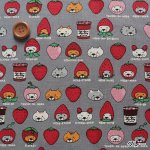 Photo8: 【日本選物｜預訂商品（約15–20日到貨）】🟫日本製｜💢 非 現貨｜100% 棉 ~ 棉帆布｜草莓貓｜2026年 1月 (8)