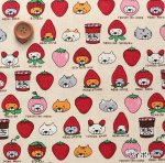 Photo2: 【日本選物｜預訂商品（約15–20日到貨）】🟫日本製｜💢 非 現貨｜100% 棉 ~ 棉帆布｜草莓貓｜2026年 1月 (2)