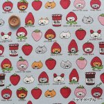 Photo7: 【日本選物｜預訂商品（約15–20日到貨）】🟫日本製｜💢 非 現貨｜100% 棉 ~ 棉帆布｜草莓貓｜2026年 1月 (7)